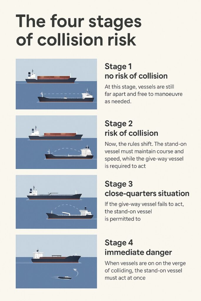 colreg 4 stages of collision risk